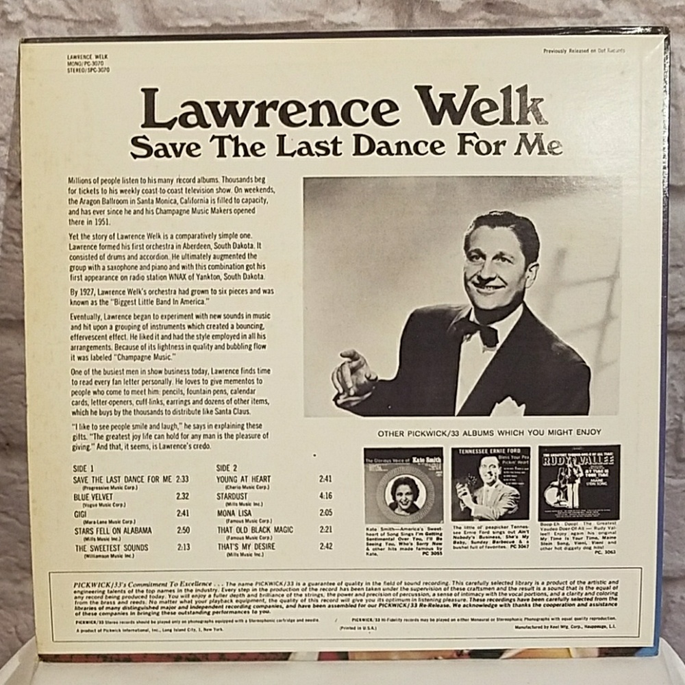 Lawrence Welk Save the Last Dance for me - Picture 3 of 5